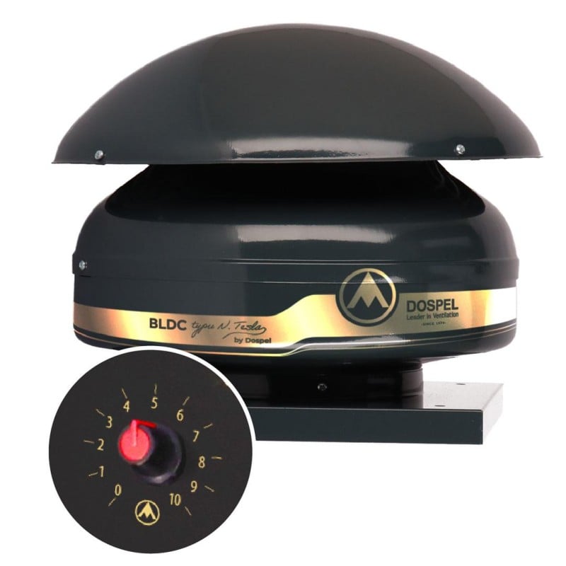 Wentylator dachowy DOSPEL 007-9260 250mm z silnikiem TESLA-BLDC WD 250, 1650m3/h IPX4 90W