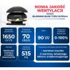 Wentylator dachowy DOSPEL 007-9260 250mm z silnikiem TESLA-BLDC WD 250, 1650m3/h IPX4 90W