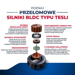 Wentylator dachowy DOSPEL 007-9260 250mm z silnikiem TESLA-BLDC WD 250, 1650m3/h IPX4 90W