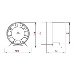 Wentylator kanałowy DOSPEL 007-0023 Polo 1 Ø125mm 100 m³/h 15W IPX2 cichy