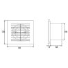 Wentylator łazienkowy DOSPEL 007-1555 LOOK 120 S Ø120mm, 150m³/h, 17W, 46dB, aluminiowy