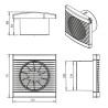 Wentylator DOSPEL 007-3603 PLAY CLASSIC Ø125 S 150 m3/h IPX4 cichy
