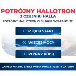 Wentylator dachowy DOSPEL 007-9259 200mm z silnikiem TESLA-BLDC WD 200, 1300m3/h IPX4 80W