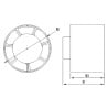 Wentylator kanałowy osiowy DOSPEL 007-0053 EURO-3 fi-150mm 280 m3/h 20W IPX2