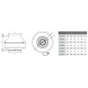 Wentylator promieniowy DOSPEL 007-0097 WK-125mm 3biegi 450m³/h 66W IPX4