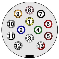 Wtyczka do przyczep 13 pinów 12V ORNO OR-AE-13228