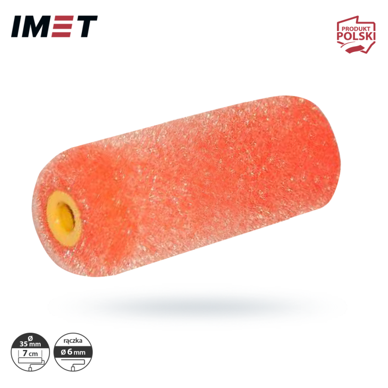 Wkład wałka IMET W7F flokowany 7cm 6mm opk10szt