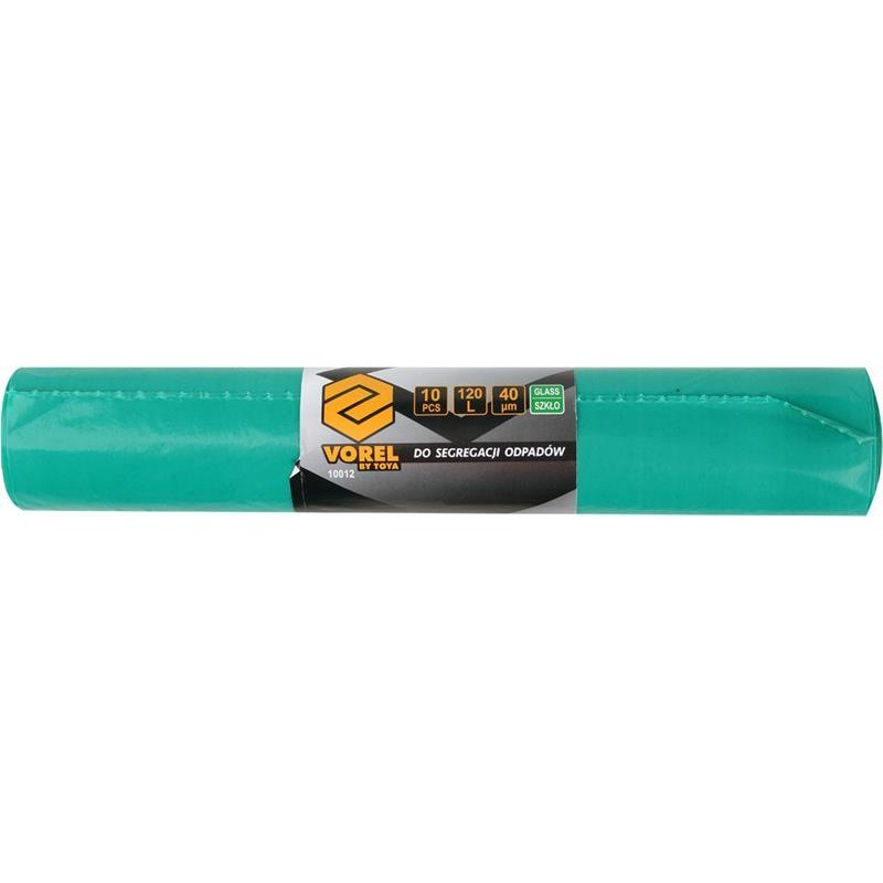 Worki na odpady 120 L SZKŁO /zielone opk-10szt