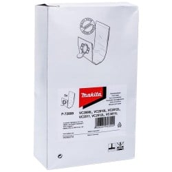 Worki flizelinowe do odkurzaczy Makita P-72899 5 sztuk VC2000L, VC2010L, VC212L, VC2511, VC2512L, VC3011L