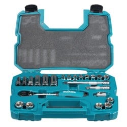 Zestaw nasadek + klucz 3/8’’ z grzechotką Makita B-65573 23 szt.
