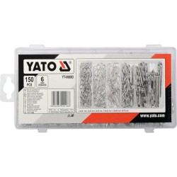 Zestaw 150 zawleczek sprężynowych mix rozmiarów YATO YT-06883