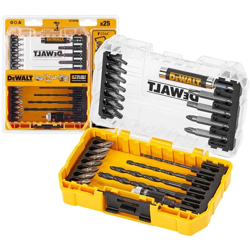 Zestaw bitów wierteł DeWALT DT70708 25 części