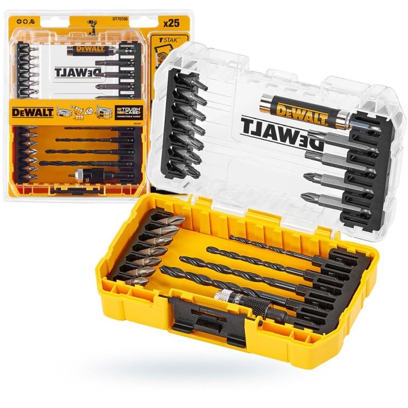 Zestaw bitów wierteł DeWALT DT70708 25 części