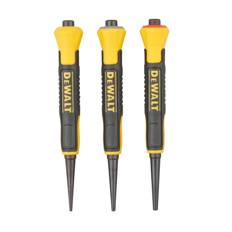 Zestaw 3 pobijaków punktaków DeWALT DWHT0-58018