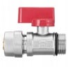 Zawór kulowy MINI z dławikiem ze złączką Pex GZ 1/2’’ 16 czerwony