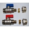 Zawór kulowy MINI z dławikiem ze złączką Pex GZ 1/2’’ 16 czerwony