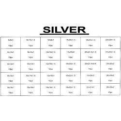 Zestaw 300 podkładek miedzianych MIX SILVER 10546