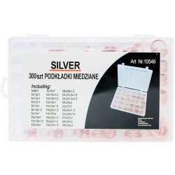 Zestaw 300 podkładek miedzianych MIX SILVER 10546
