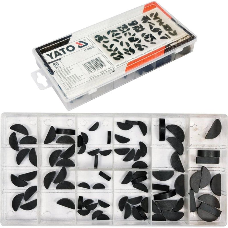 Zestaw 80 klinów półokrągłych mix YATO YT-06790