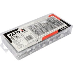 Zestaw 60 sworzni z łbem i otworem YATO YT-06786
