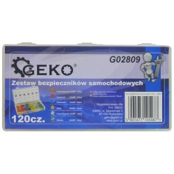 Zestaw 120 bezpieczników standardowych GEKO G02809