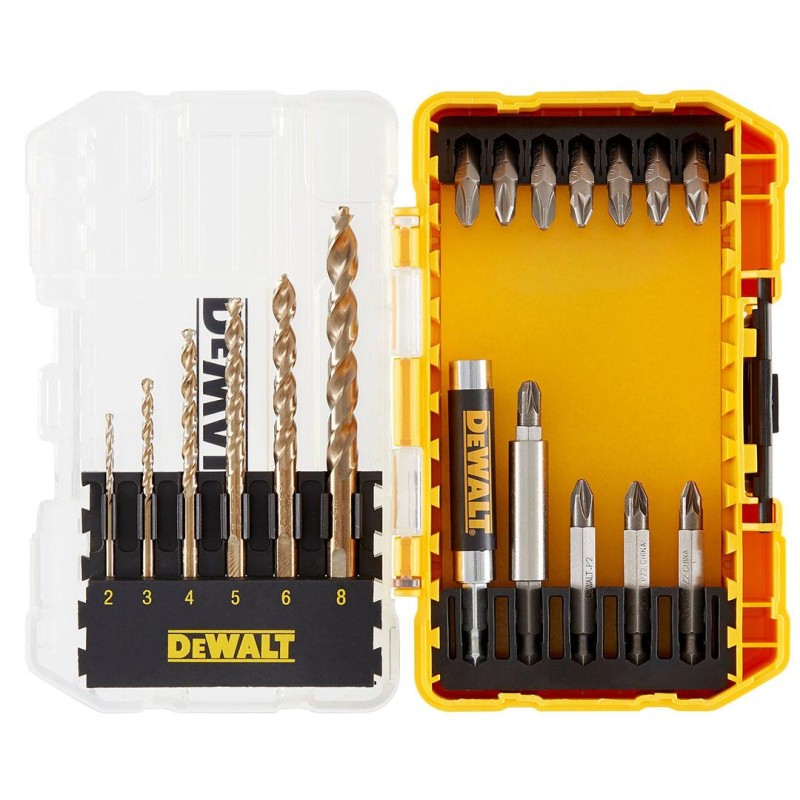 Zestaw bitów 1/4 i wierteł do metalu DeWALT DT70711-QZ EXTREME kasetka 19 cz.