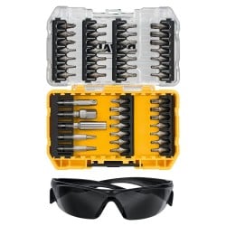 Zestaw bitów udarowych z okularami DeWALT DT70704 1/4'' XR kasetka 47 cz.