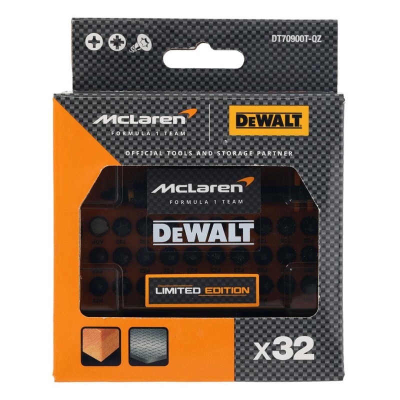 Zestaw bitów udarowych DeWALT DT70900T-QZ McLAREN FLEXTORQ 32 cz. kasetka