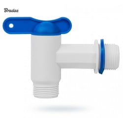 Zawór czerpalny 3/4'' plastikowy BIAŁY do mauzera