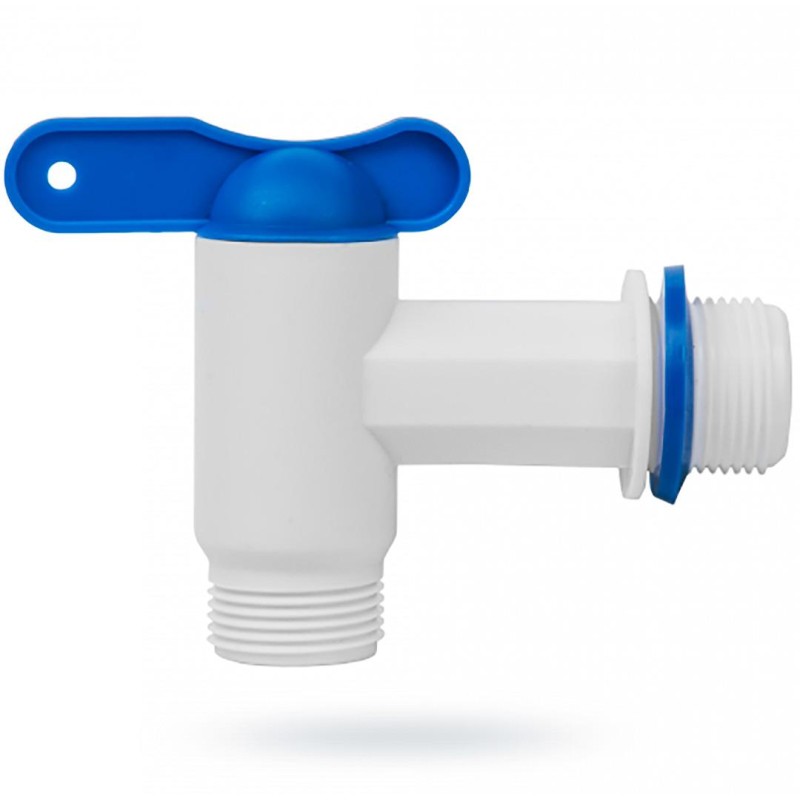 Zawór czerpalny 3/4'' plastikowy BIAŁY do mauzera