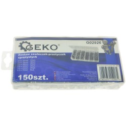Zestaw 150 zawleczek sprężynowych mix GEKO G02926
