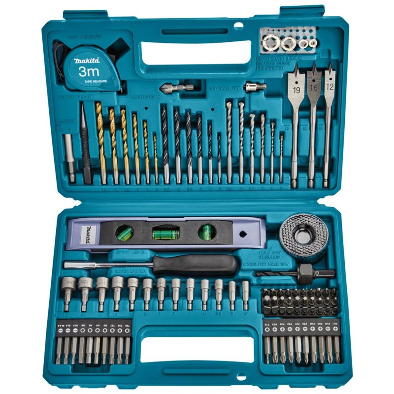 Zestaw bitów wierteł nasadek 102 cz Makita E-10730
