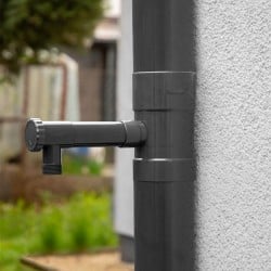 Zbieracz wody deszczowej z zaworem Bradas IBCLZ1-090DGY 90mm grafitowy