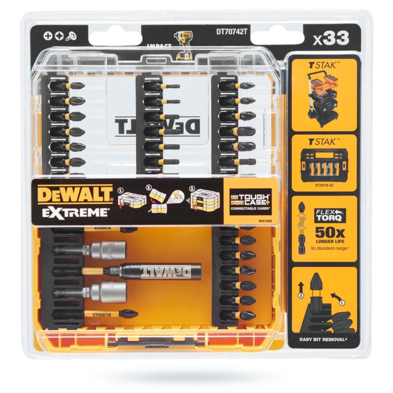 Zestaw bitów DeWALT DT70742T 33 części FLEXTORQ