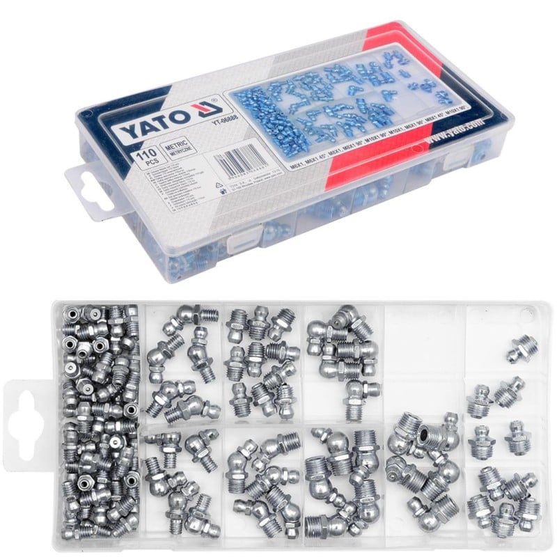 Zestaw smarowniczek 110 sztuk mix rozmiarów YATO