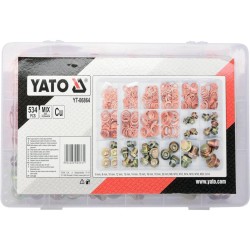Podkładki i korki do misek 534 szt YATO YT-06864