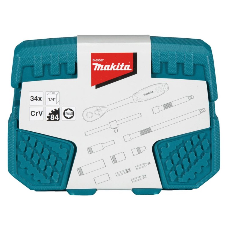 Zestaw bitów i nasadek 1/4' 34 ele. Makita B-65567