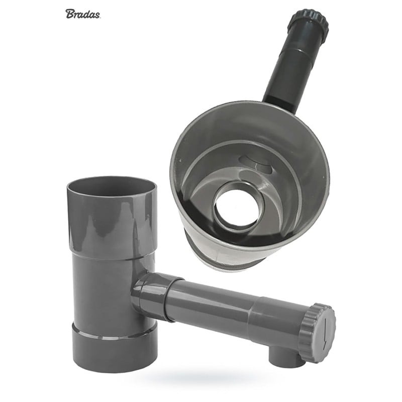 Zbieracz / łapacz wody deszczowej z zaworem 80mm