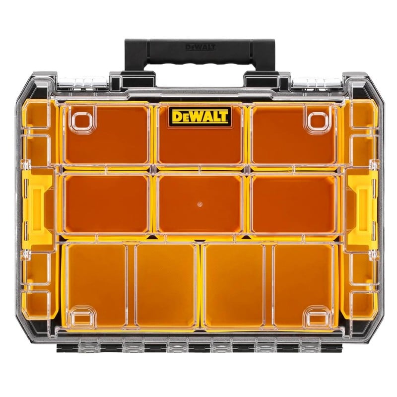 Mobilny zestaw skrzyń na kółkach DeWALT DWST83412-1: 4 walizki STAK SYSTEM oraz platforma na kółkach