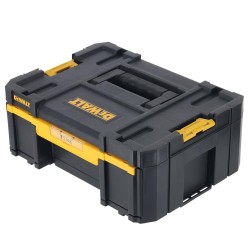 Mobilny zestaw skrzyń na kółkach DeWALT DWST83412-1: 4 walizki STAK SYSTEM oraz platforma na kółkach