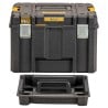 Mobilny zestaw skrzyń na kółkach DeWALT DWST83412-1: 4 walizki STAK SYSTEM oraz platforma na kółkach