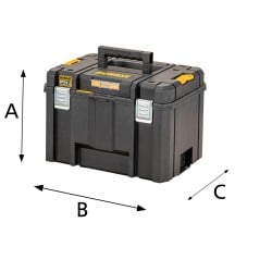 Mobilny zestaw skrzyń na kółkach DeWALT DWST83412-1: 4 walizki STAK SYSTEM oraz platforma na kółkach