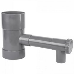Zbieracz wody deszczowej z zaworem Bradas IBCLZ1-090 90mm szary