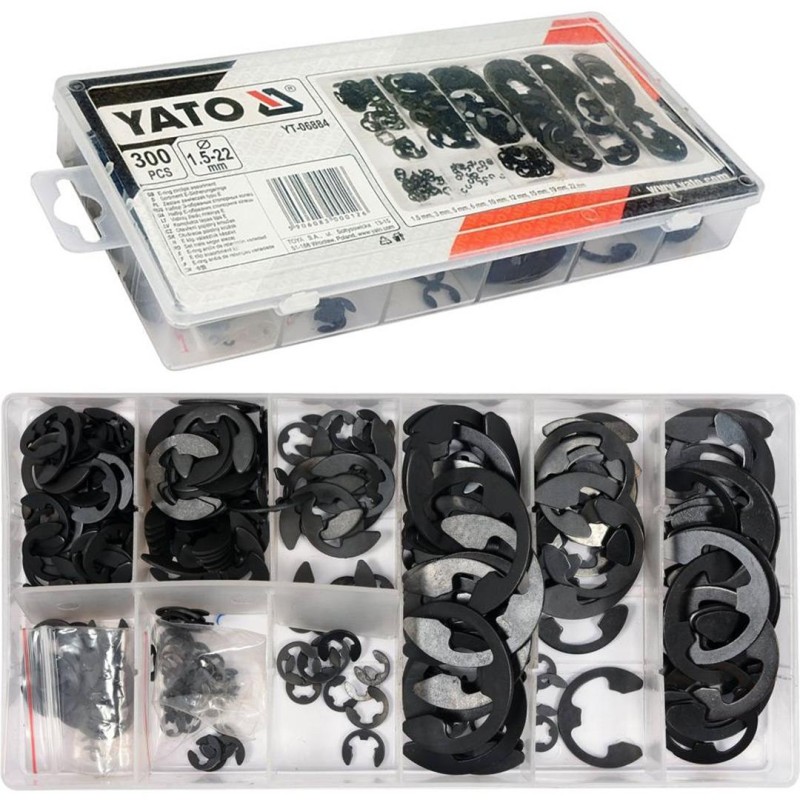 Zestaw 300 zawleczek typu E mix YATO YT-06884