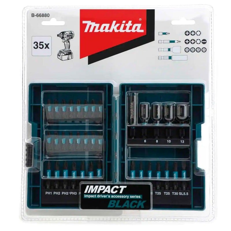 Zestaw bitów udarowych Impact Black Makita B-66880