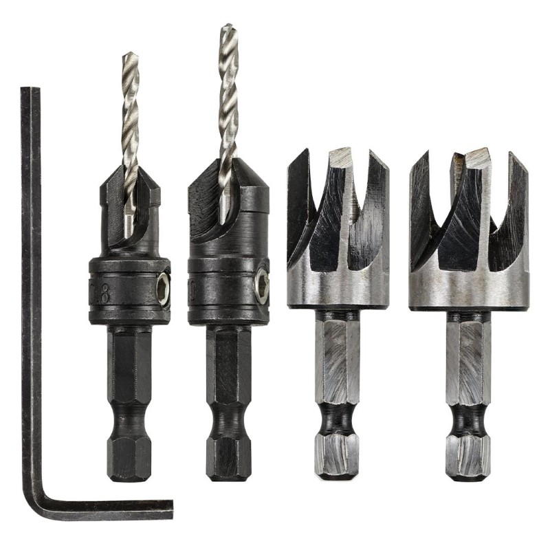 Zestaw nawiertaków do drewna DeWALT DT7620-QZ do ukrytych połączeń 4 cz.