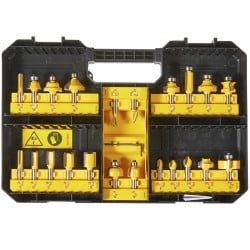 Zestaw 22 frezów do frezarki 8mm DeWALT DT90017