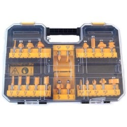 Zestaw 22 frezów do frezarki 8mm DeWALT DT90017