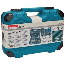 Zestaw serwisowy 221 elementów Makita E-10883 bitów, kluczy, nasadek i narzędzi ręcznych