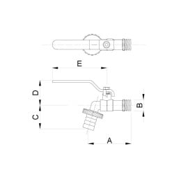 Zawór kulowy czerpalny 1/2'' z dławicą Z-CZD 15